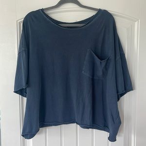 RAW HEM BOXY FREE PEOPLE TEE